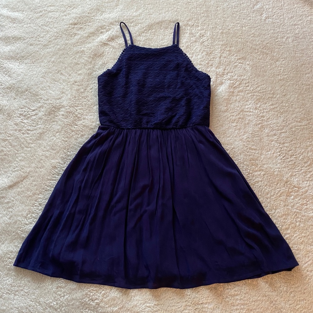 Navy blue dress w/ lace